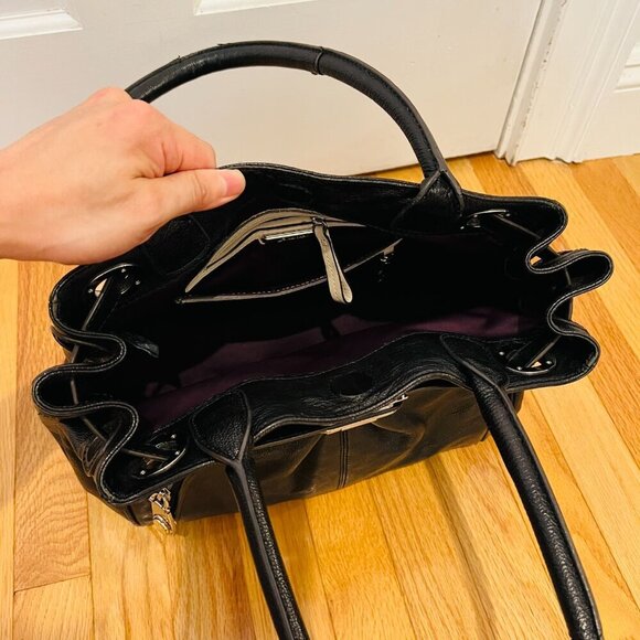 B. Makowsky black leather shoulder bag - Picture 11 of 16